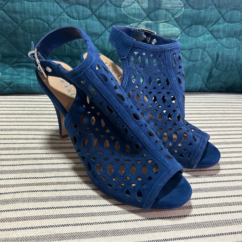 Reba Blue Suede heels